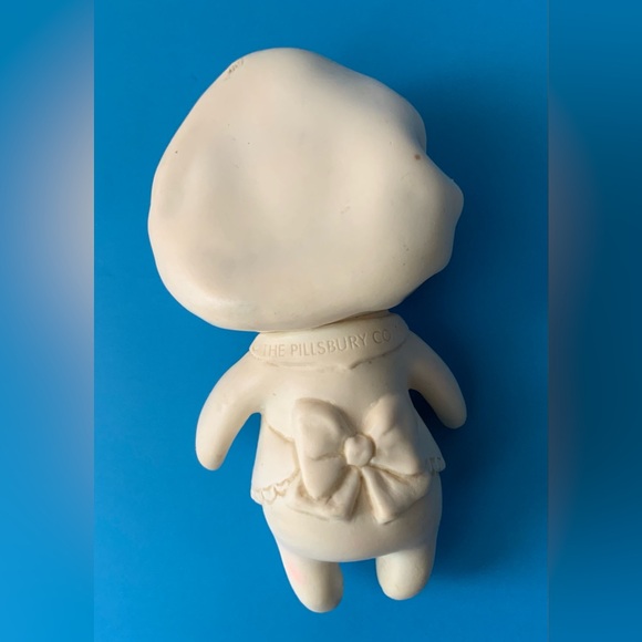 Vintage White Plastic Pillsbury Dough Boy with Blue Accents - Picture 14 of 16